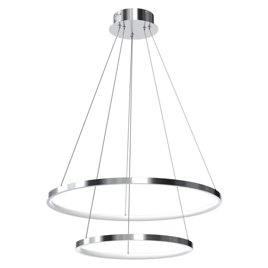 LED luster na sajli HOOP LED/51W/230V prečnik 60 cm 4000K sjajni hrom