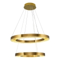 LED luster na sajli JESI LED/140W/230V 3000K prečnik 100 cm bronzana
