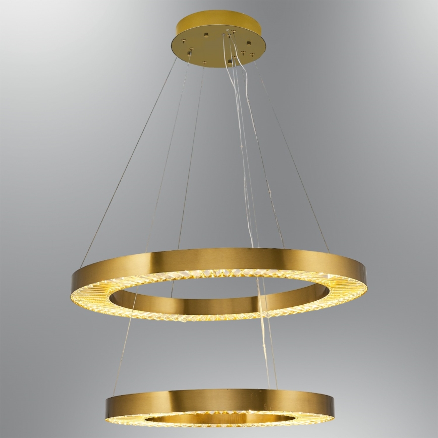 LED luster na sajli JESI LED/140W/230V 3000K prečnik 100 cm bronzana