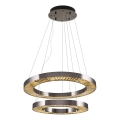 LED luster na sajli JESI LED/140W/230V 3000K prečnik 100 cm srebrna