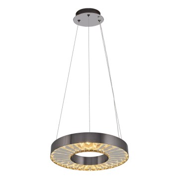 LED luster na sajli JESI LED/35W/230V 3000K prečnik 40 cm srebrna