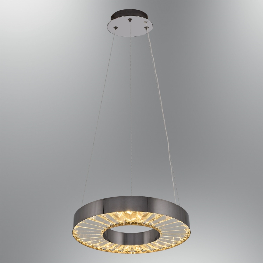 LED luster na sajli JESI LED/35W/230V 3000K prečnik 40 cm srebrna