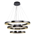 LED luster na sajli JESI LED/99W/230V 3000K prečnik 100 cm srebrna