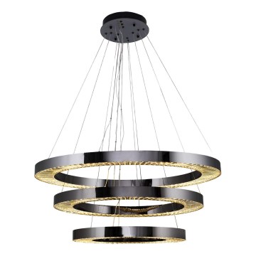 LED luster na sajli JESI LED/99W/230V 3000K prečnik 100 cm srebrna