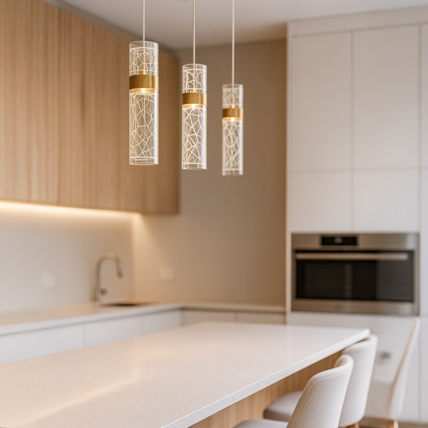 LED luster na sajli LAGOS LED/24W/230V zlatna