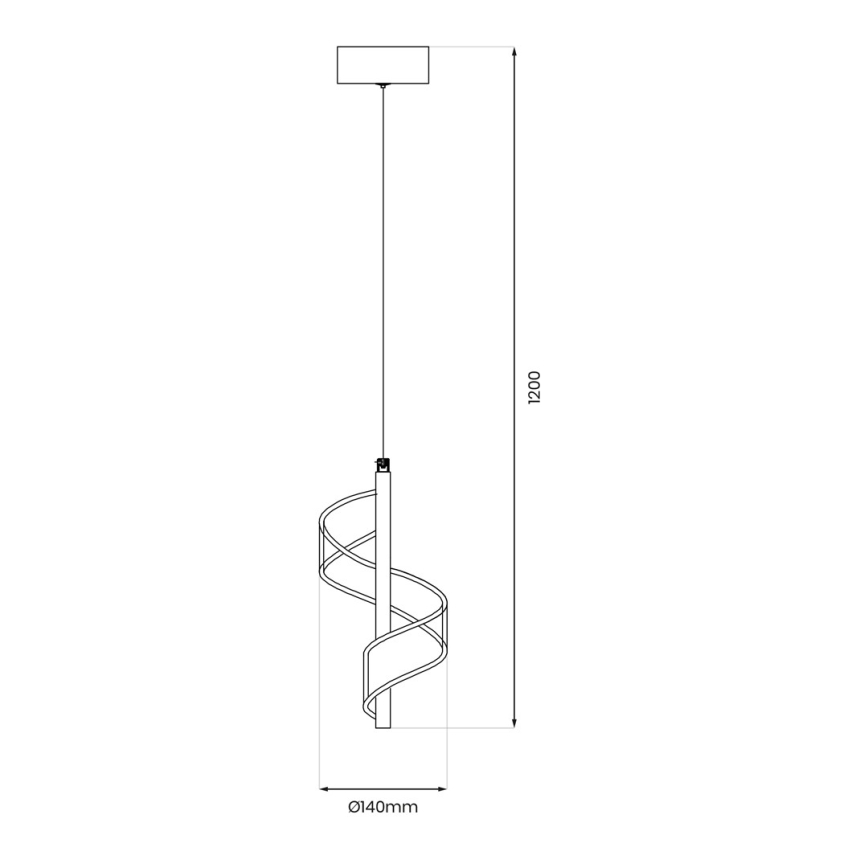 LED luster na sajli LARGO LED/10W/230V zlatni