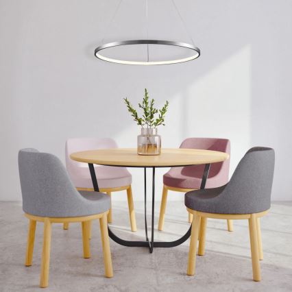 LED luster na sajli LEA LED/20W/230V 4000K prečnik 50 cm matni hrom