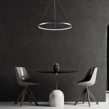 LED luster na sajli LEA LED/20W/230V 4000K prečnik 50 cm matni hrom