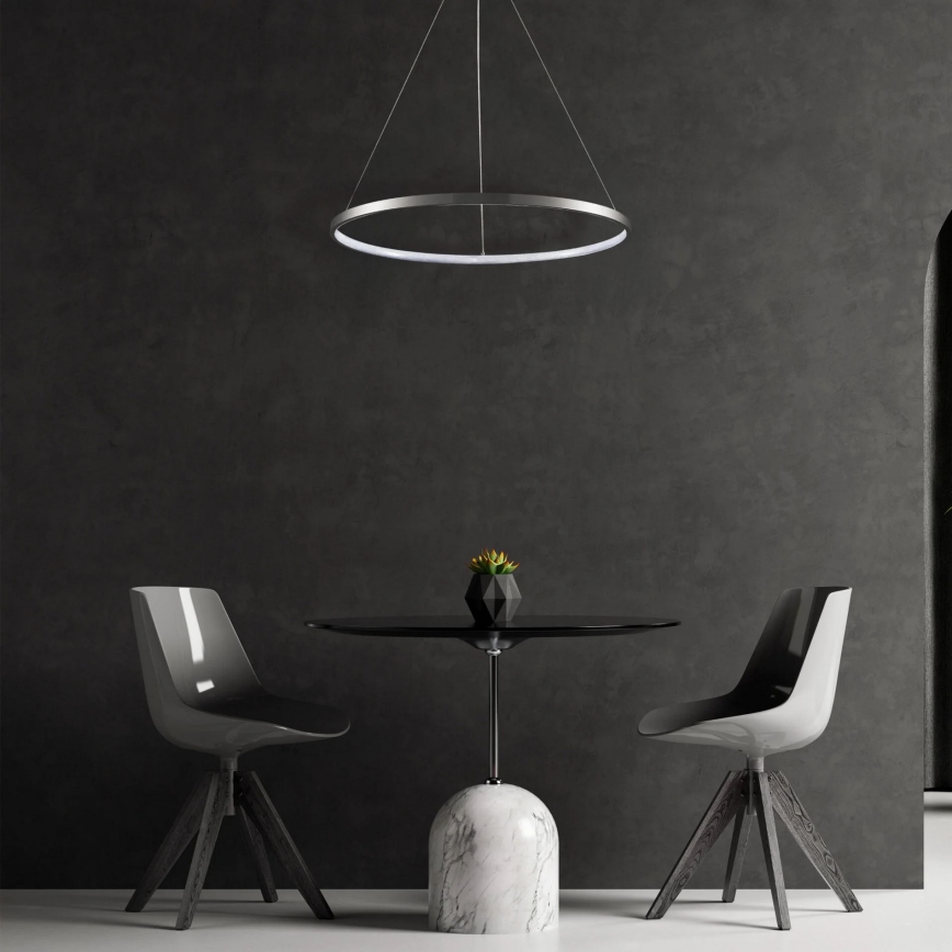 LED luster na sajli LEA LED/20W/230V 4000K prečnik 50 cm matni hrom