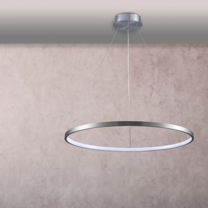LED luster na sajli LEA LED/20W/230V 4000K prečnik 50 cm matni hrom