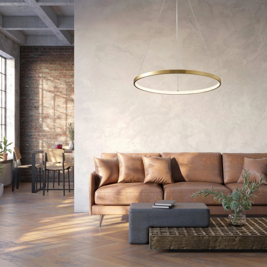 LED luster na sajli LEA LED/20W/230V 4000K prečnik 50 cm zlatna