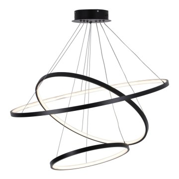 LED luster na sajli LEA LED/60W/230V 4000K, prečnik 80 cm, crne boje