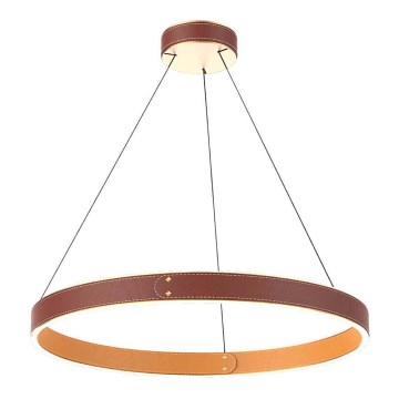 LED luster na sajli LEATHER LED/47,8W/230V braon/narandžasta