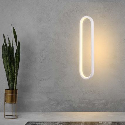 LED luster na sajli LED/13W/230V 3000K bela
