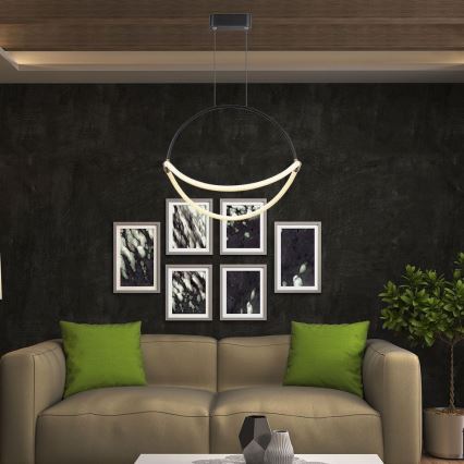 LED luster na sajli LED/16W/230V 4000K prečnik 50 cm