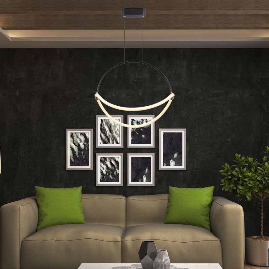 LED luster na sajli LED/16W/230V 4000K prečnik 50 cm