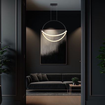 LED luster na sajli LED/16W/230V 4000K prečnik 50 cm