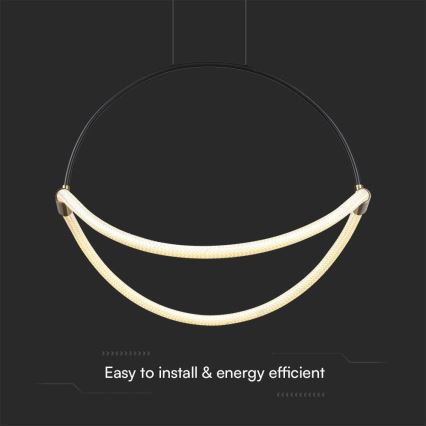 LED luster na sajli LED/16W/230V 4000K prečnik 50 cm