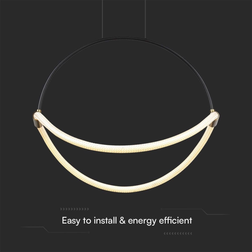 LED luster na sajli LED/16W/230V 4000K prečnik 50 cm