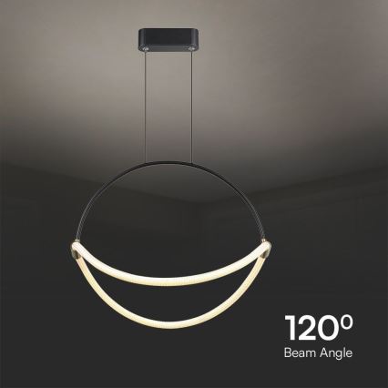 LED luster na sajli LED/16W/230V 4000K prečnik 50 cm