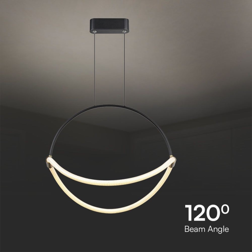 LED luster na sajli LED/16W/230V 4000K prečnik 50 cm