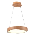 LED luster na sajli LED/18W/230V 3000K prečnik 40 cm braon