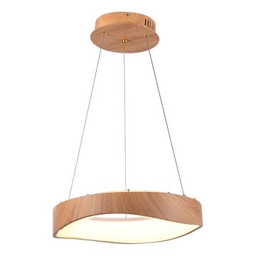 LED luster na sajli LED/18W/230V 3000K prečnik 40 cm braon
