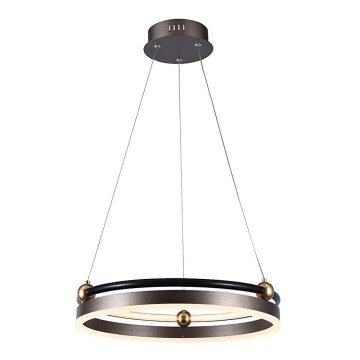LED luster na sajli LED/20W/230V 3000K Ø 42 cm braon