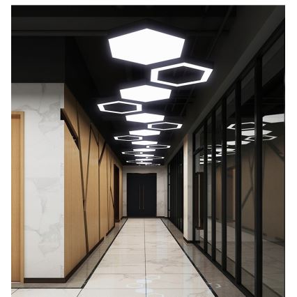 LED luster na sajli LED/20W/230V crna