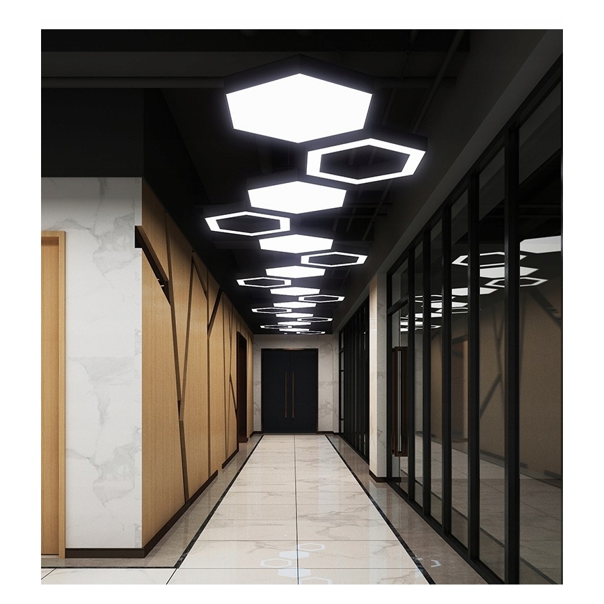 LED luster na sajli LED/20W/230V crna