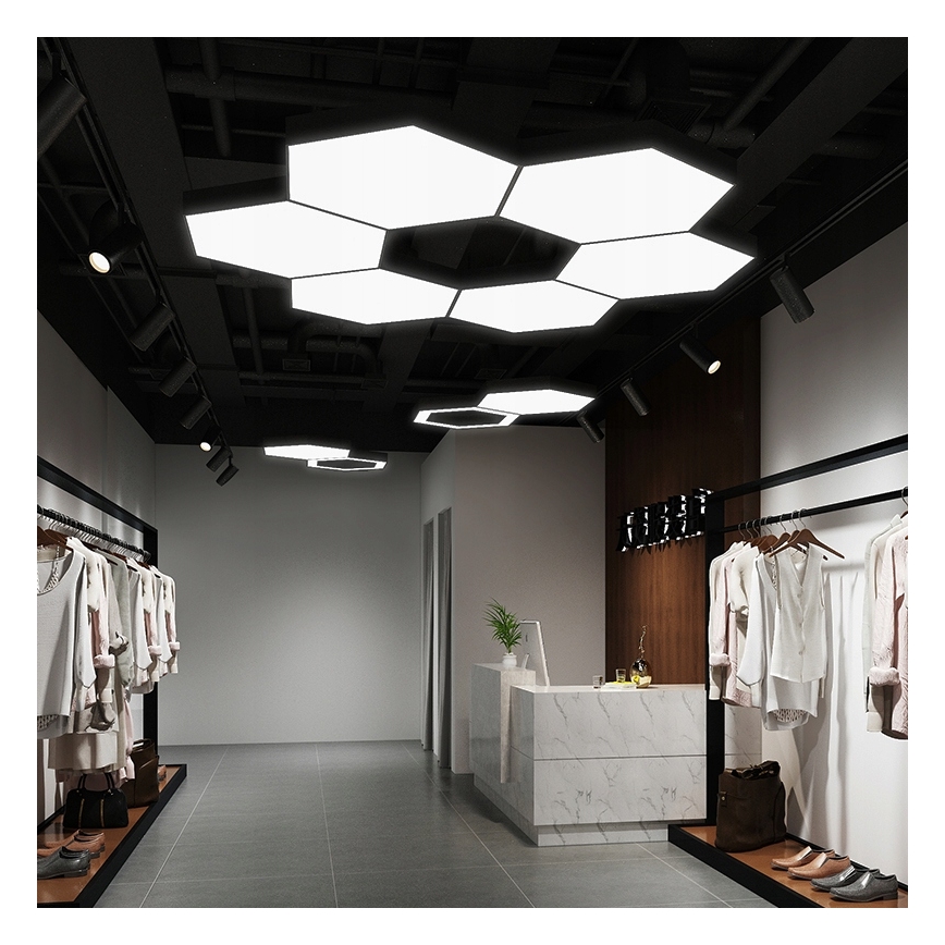 LED luster na sajli LED/20W/230V crna