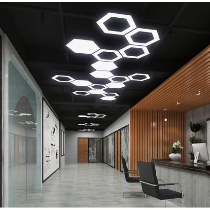 LED luster na sajli LED/20W/230V crna