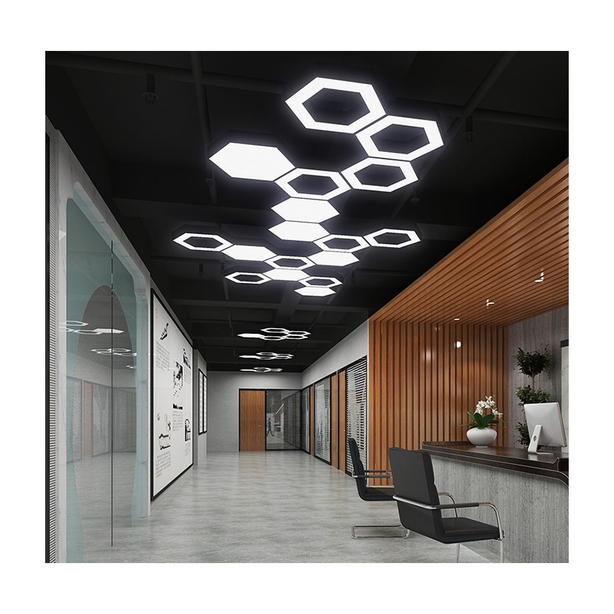 LED luster na sajli LED/20W/230V crna