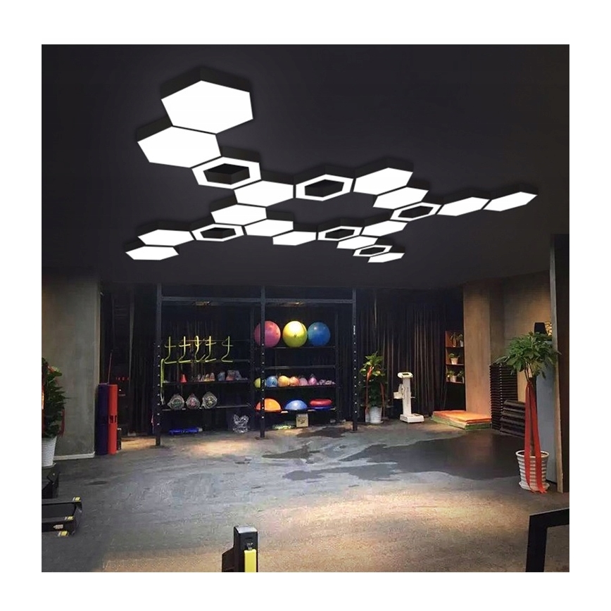 LED luster na sajli LED/20W/230V crna