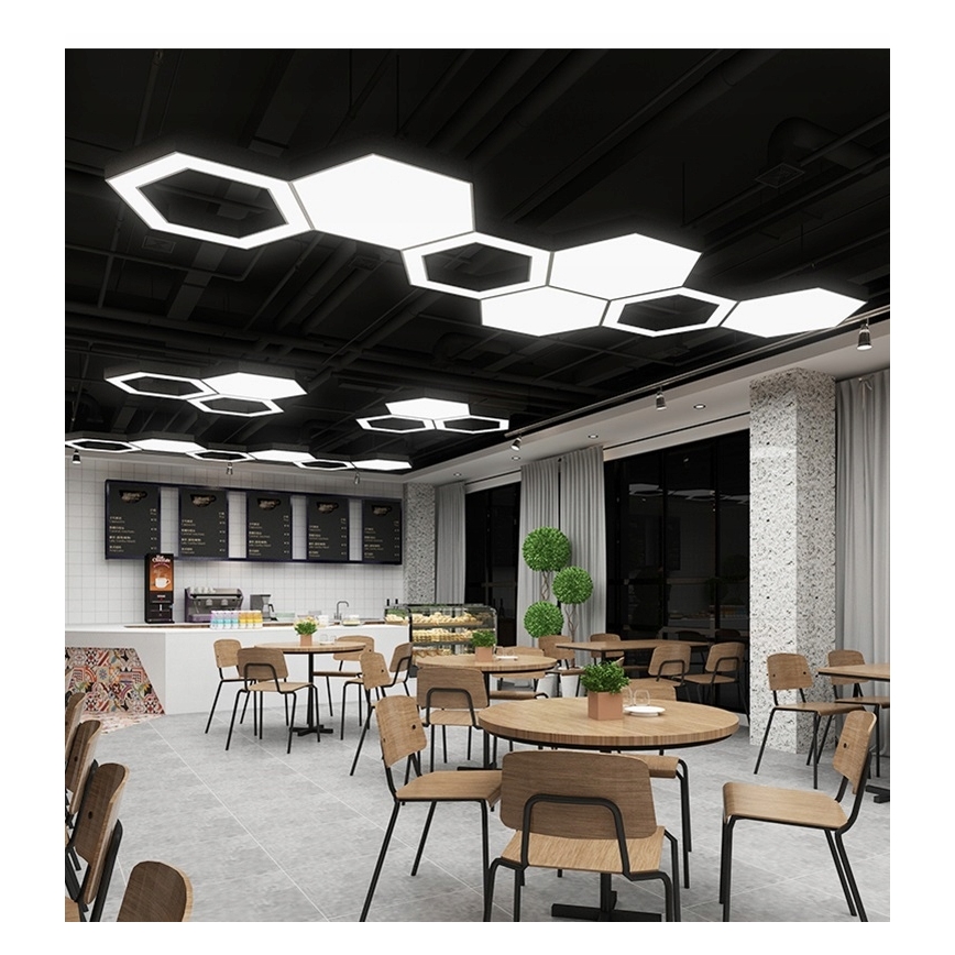 LED luster na sajli LED/20W/230V crna