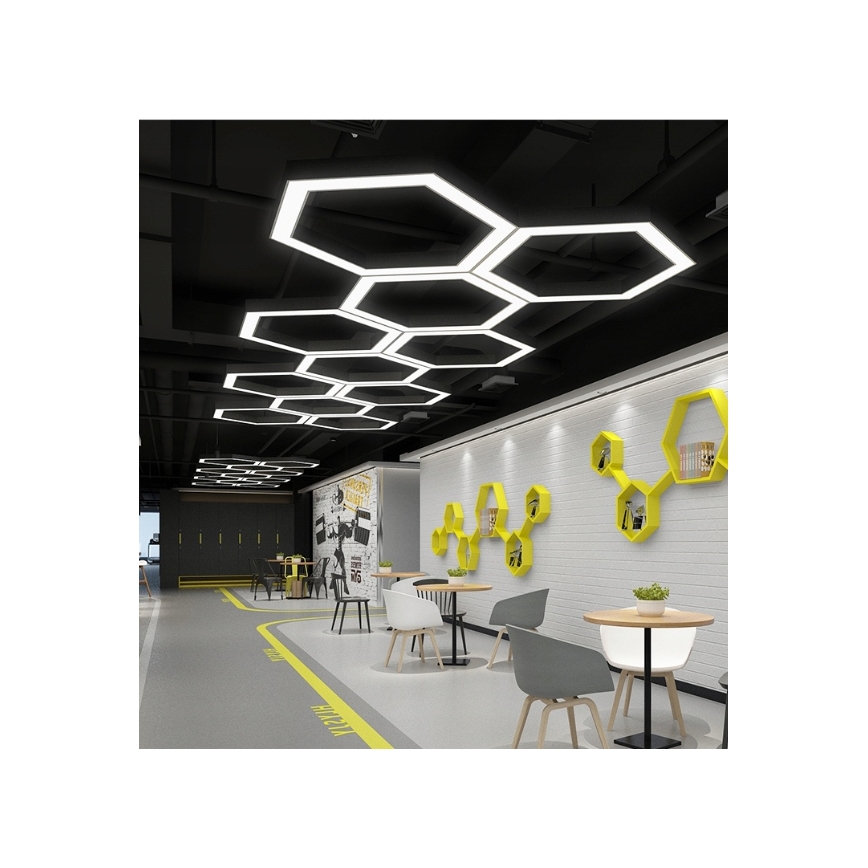 LED luster na sajli LED/20W/230V crna