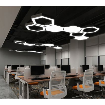LED luster na sajli LED/20W/230V crna