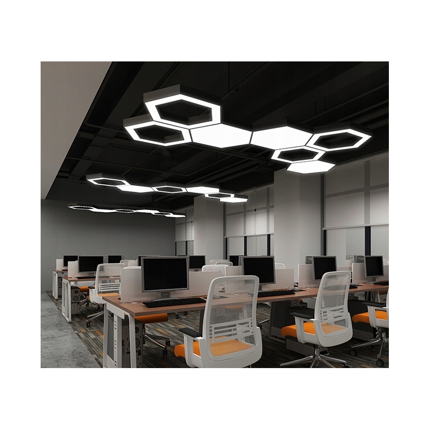 LED luster na sajli LED/20W/230V crna