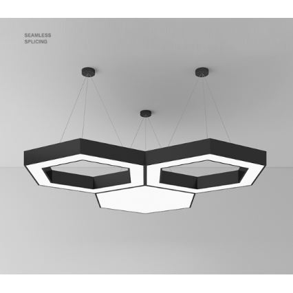 LED luster na sajli LED/20W/230V crna
