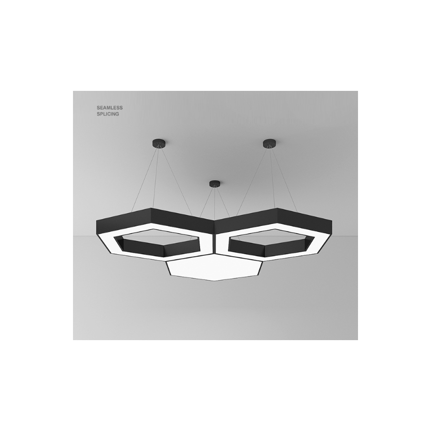 LED luster na sajli LED/20W/230V crna