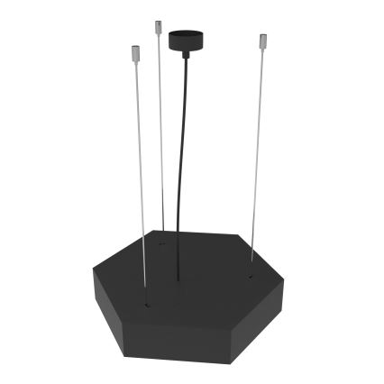 LED luster na sajli LED/20W/230V crna