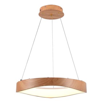 LED luster na sajli LED/25W/230V 3000K Ø 50 cm braon