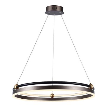 LED luster na sajli LED/30W/230V 3000K prečnik 62 cm braon