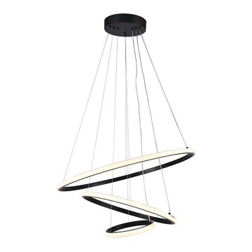 LED luster na sajli LED/32W/230V 3000K, crne boje