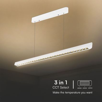 LED luster na sajli LED/36W/230V 3000/4000/6400K bela