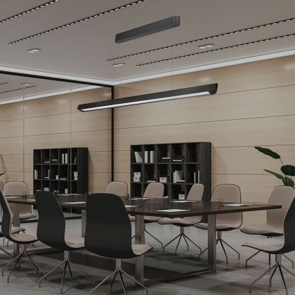 LED luster na sajli LED/36W/230V 3000/4000/6400K crni