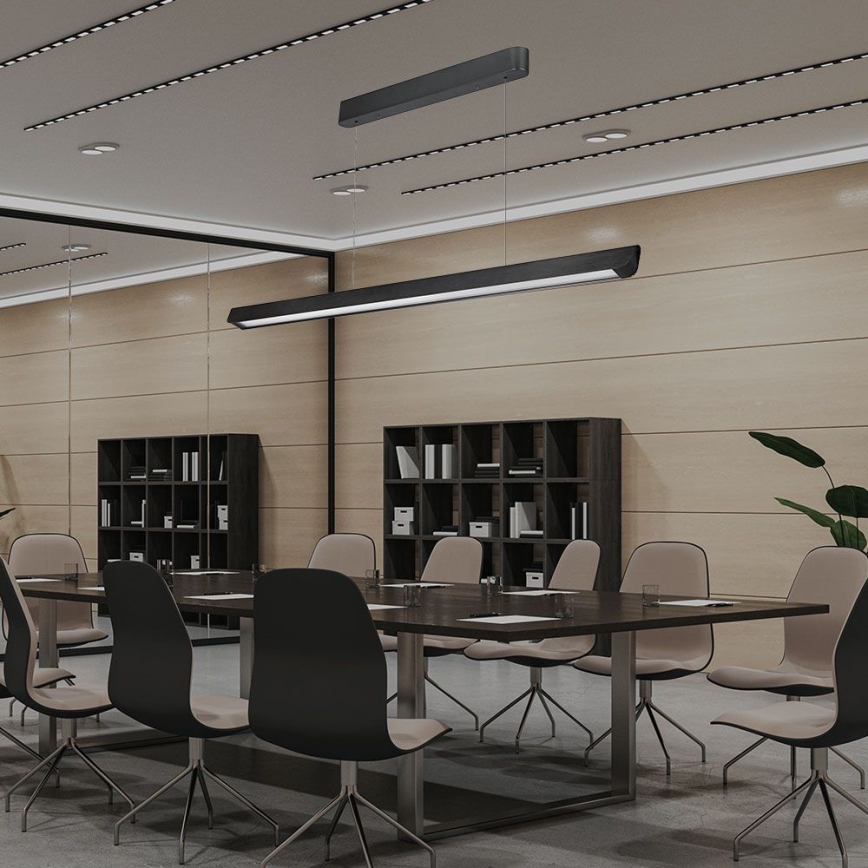 LED luster na sajli LED/36W/230V 3000/4000/6400K crni
