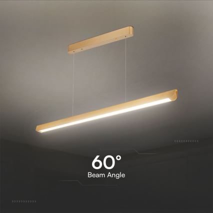 LED luster na sajli LED/36W/230V 3000/4000/6400K zlatni