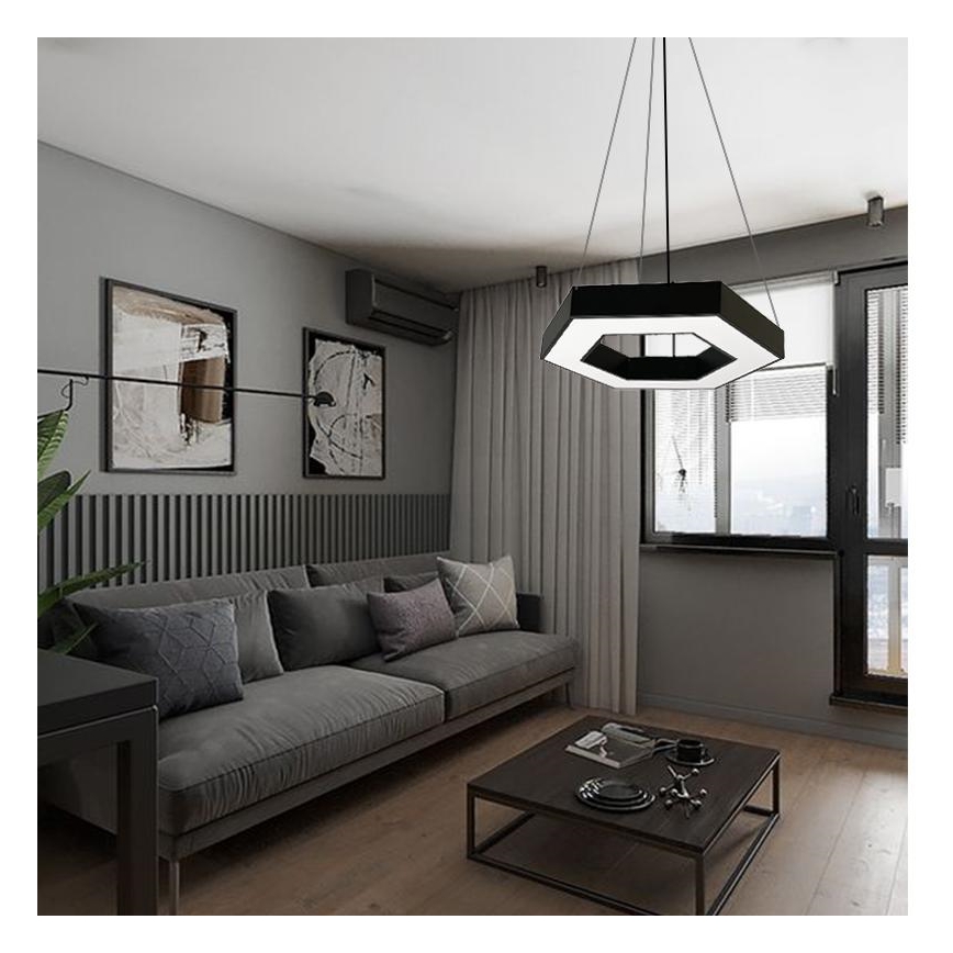 LED luster na sajli LED/40W/230V 4000K prečnik 80 cm