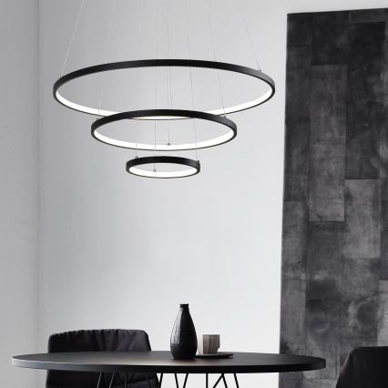 LED luster na sajli LED/42W/230V 3000K crna